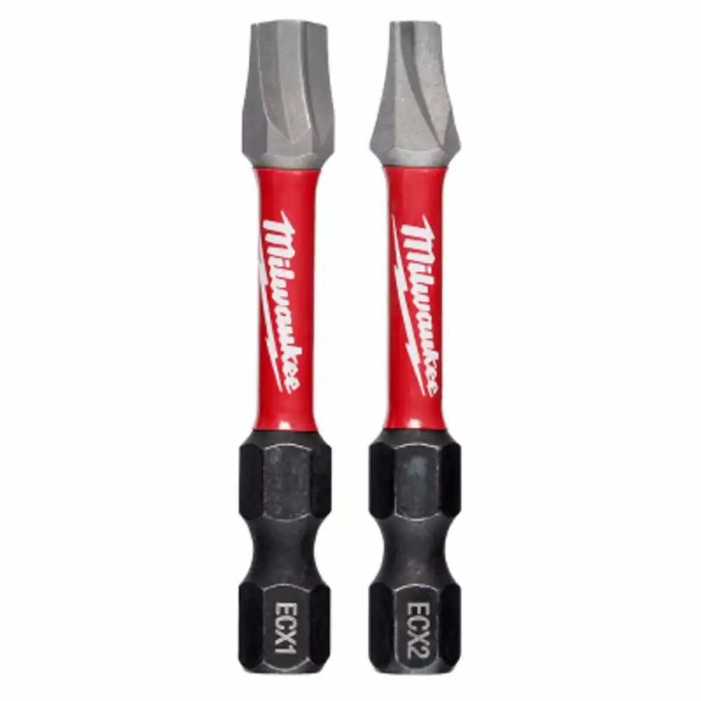 shockwave #1 & #2 ecx impact power bits, 2 in., 2-pk.
