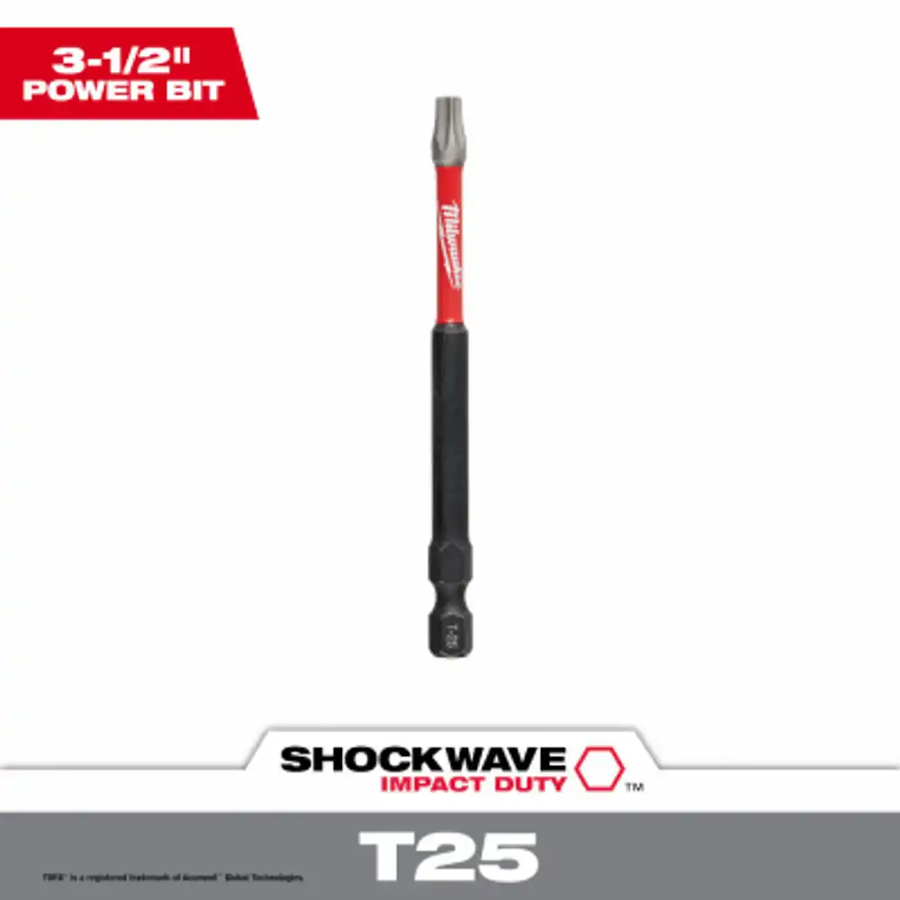 shockwave t25 torx power impact bit, 3-1/2 in.