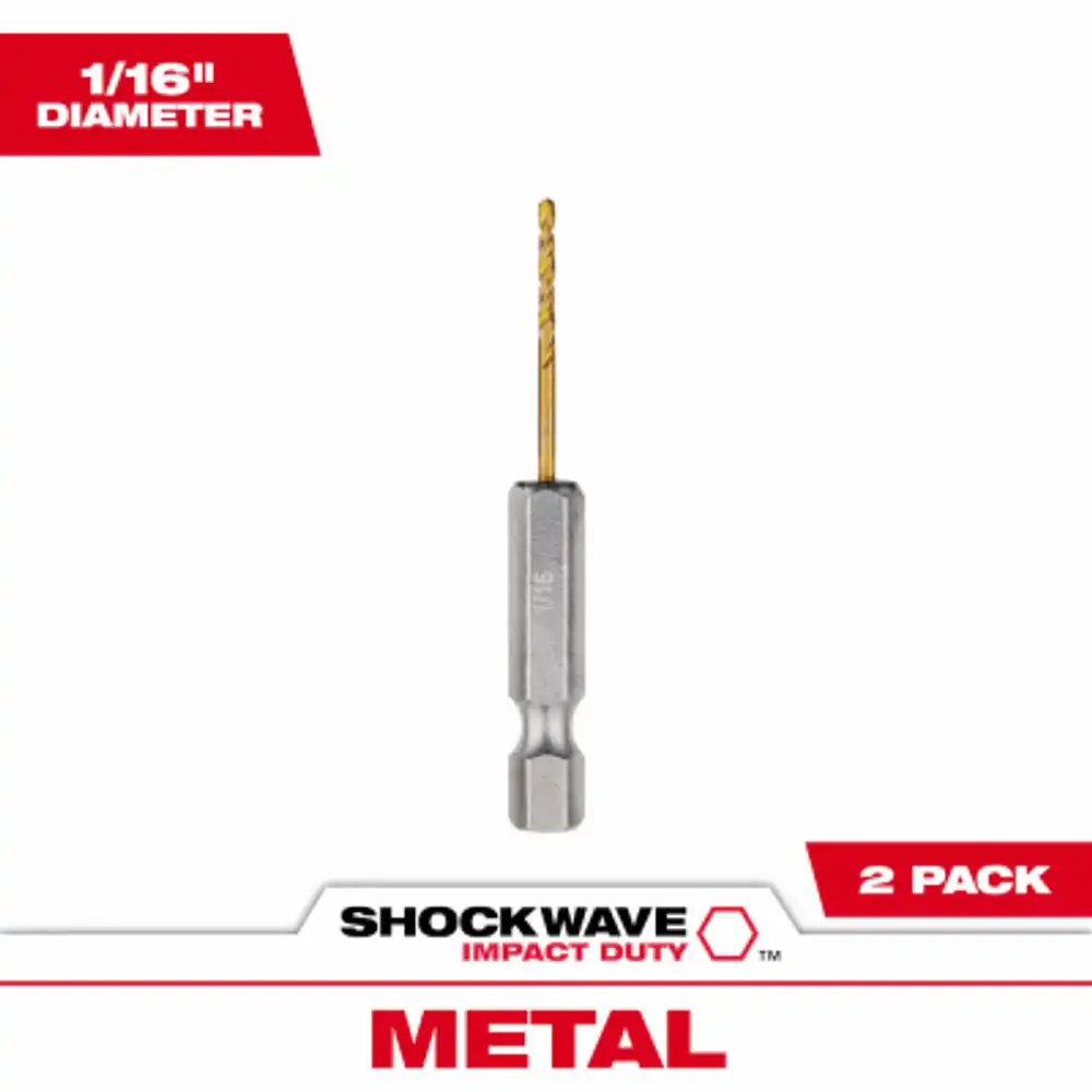 shockwave titanium drill bit, 1/16 in.