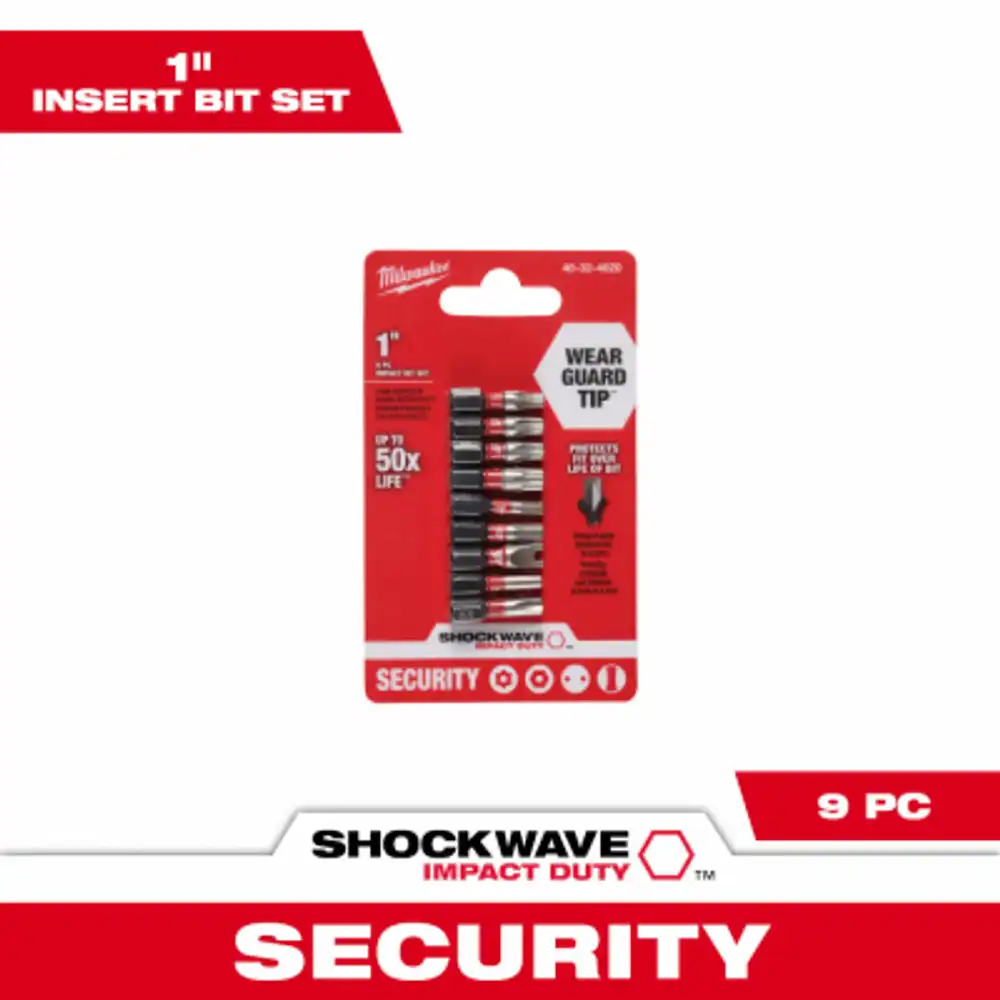 9-pc. shockwave security insert bit set