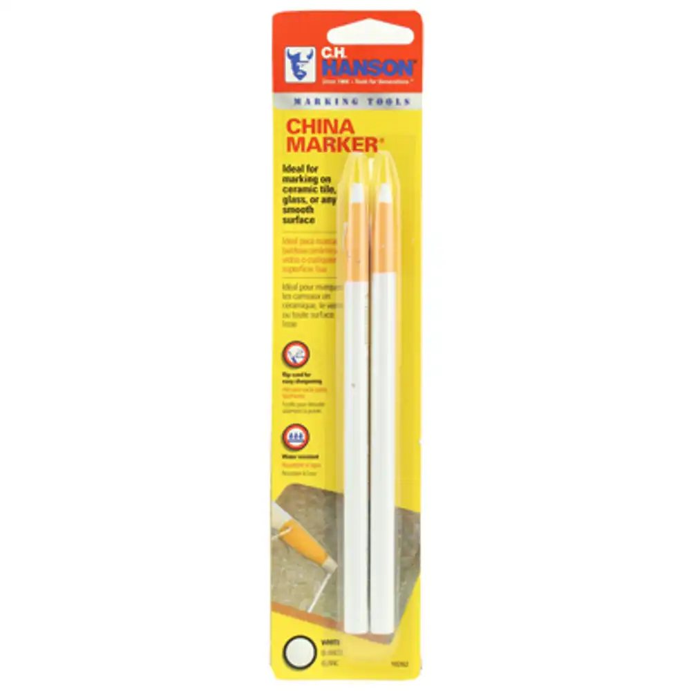 china marker pencils, white, 2-pk.