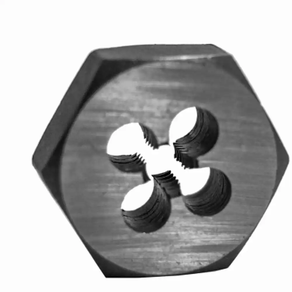 fractional hexagon die, 3/8-16 national coarse, 1-in.