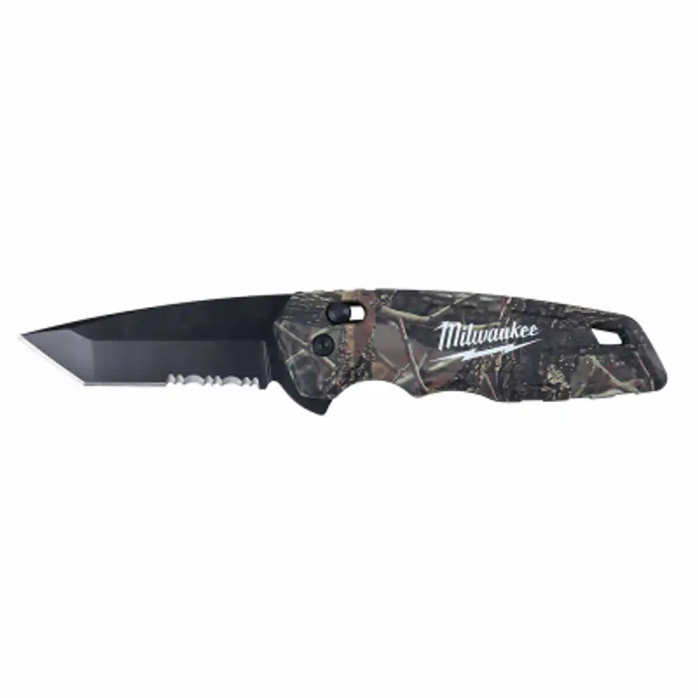 fastback spring-assisted folding utility knife, camo color
