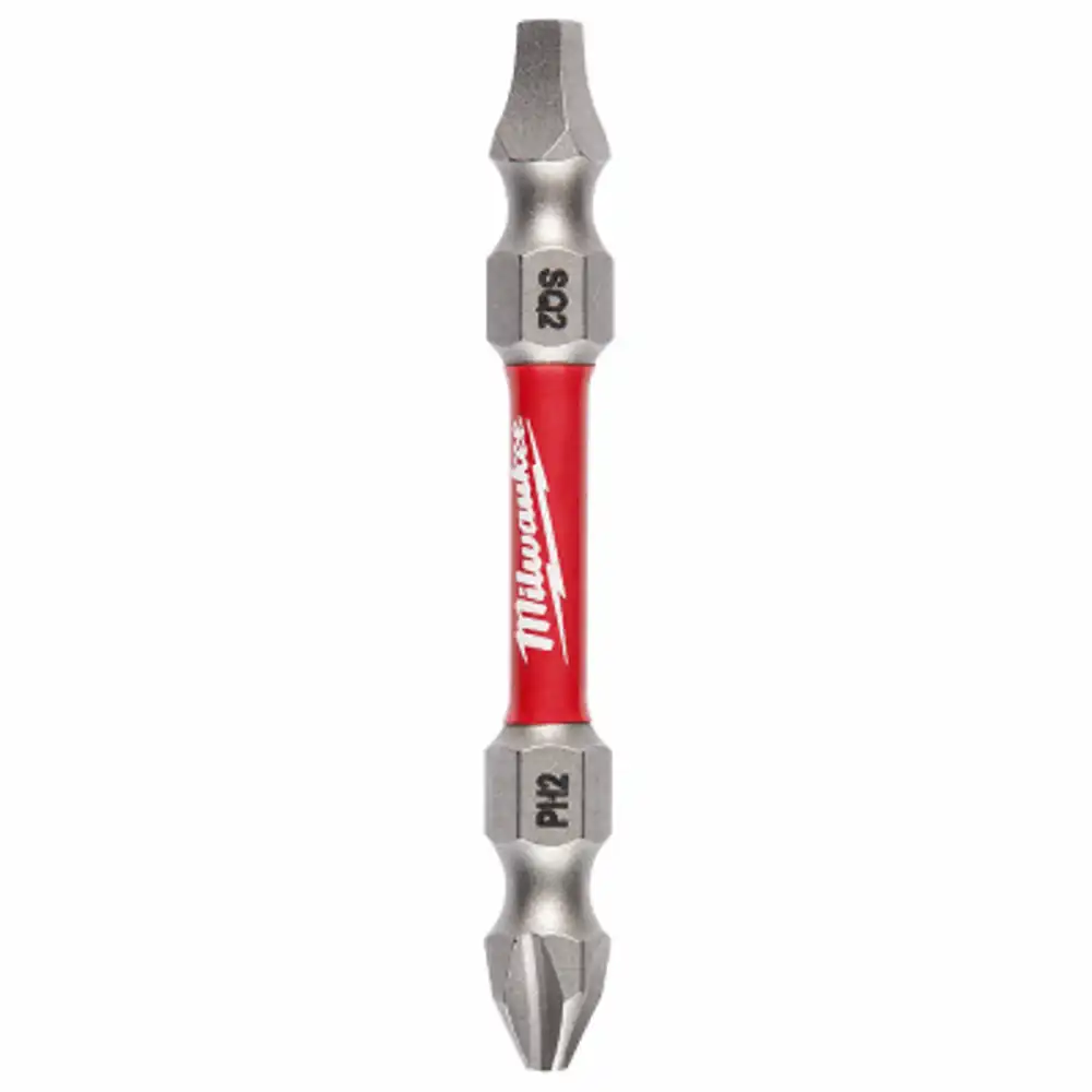 shockwave impact double-ended driver bit, phillips #2 / square #2