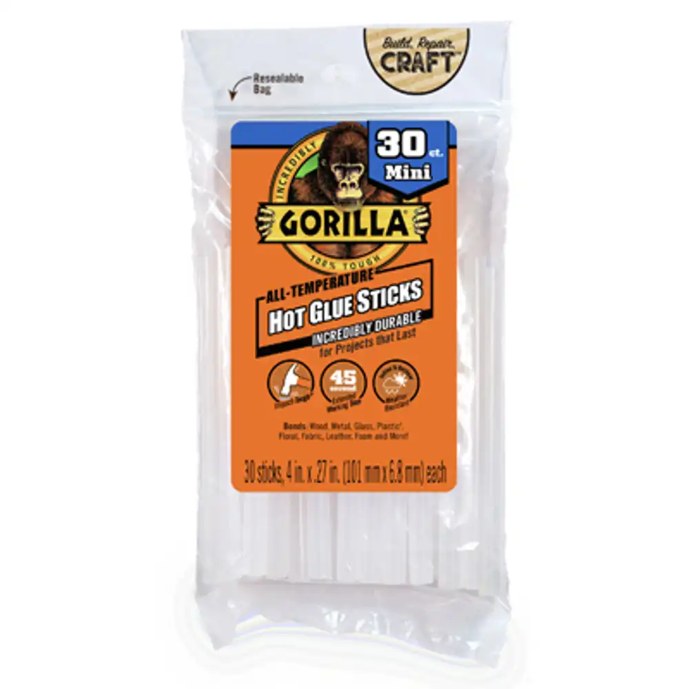 hot glue sticks, mini 4 in. size, 30-ct.