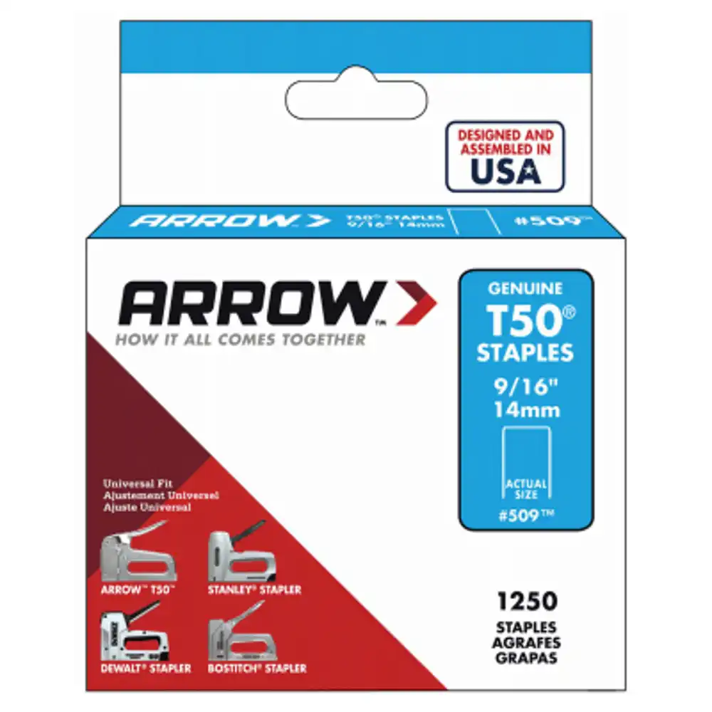 staples, narrow crown, 9/16 in., 1250-pk.
