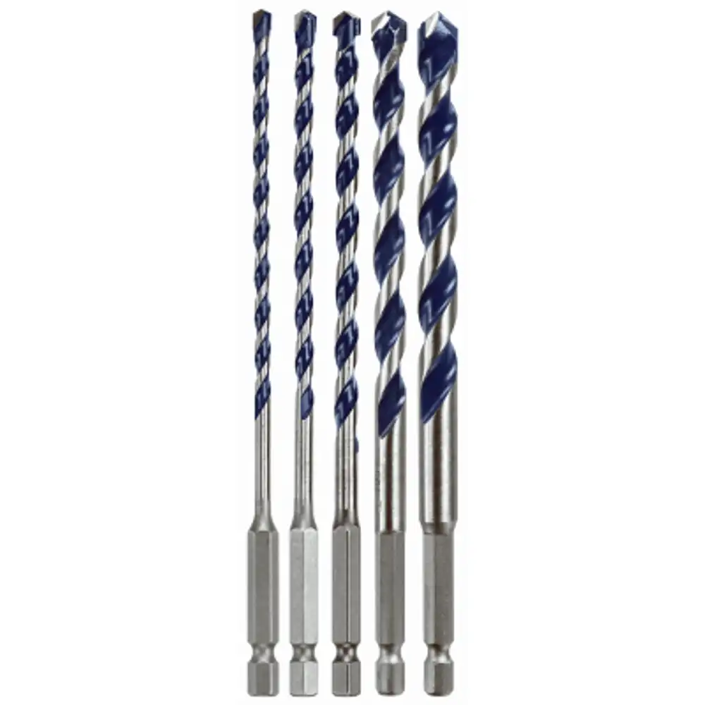 5-pc. blugranite turbo hammer drill bit set, carbide