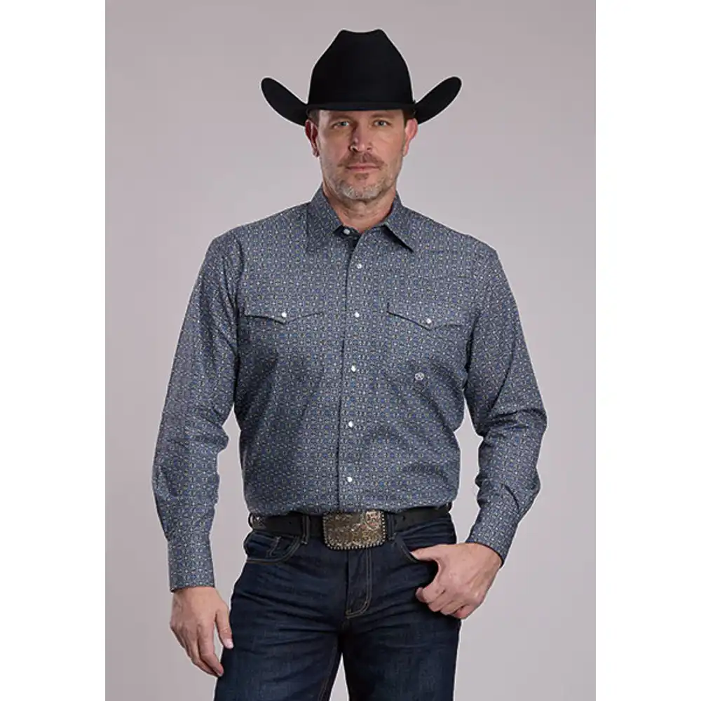 men's amarillo collection long sleeve shirt - grey