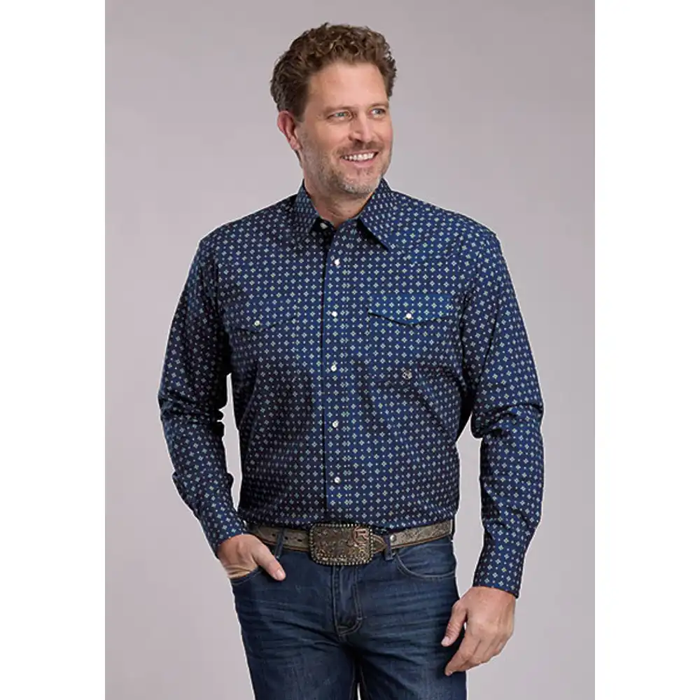 men's amarillo collection long sleeve shirt - evening pines