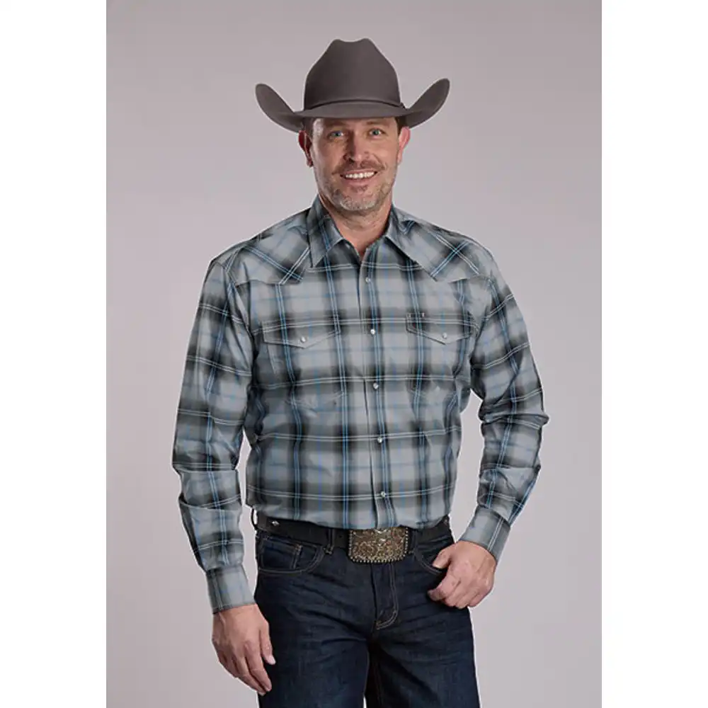 men's amarillo collection long sleeve shirt - silver star