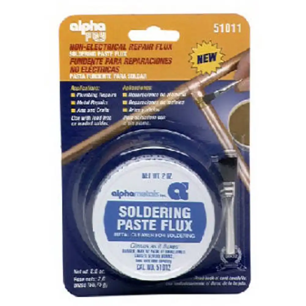 non-electrical acid paste, flux & brush, 2-oz.