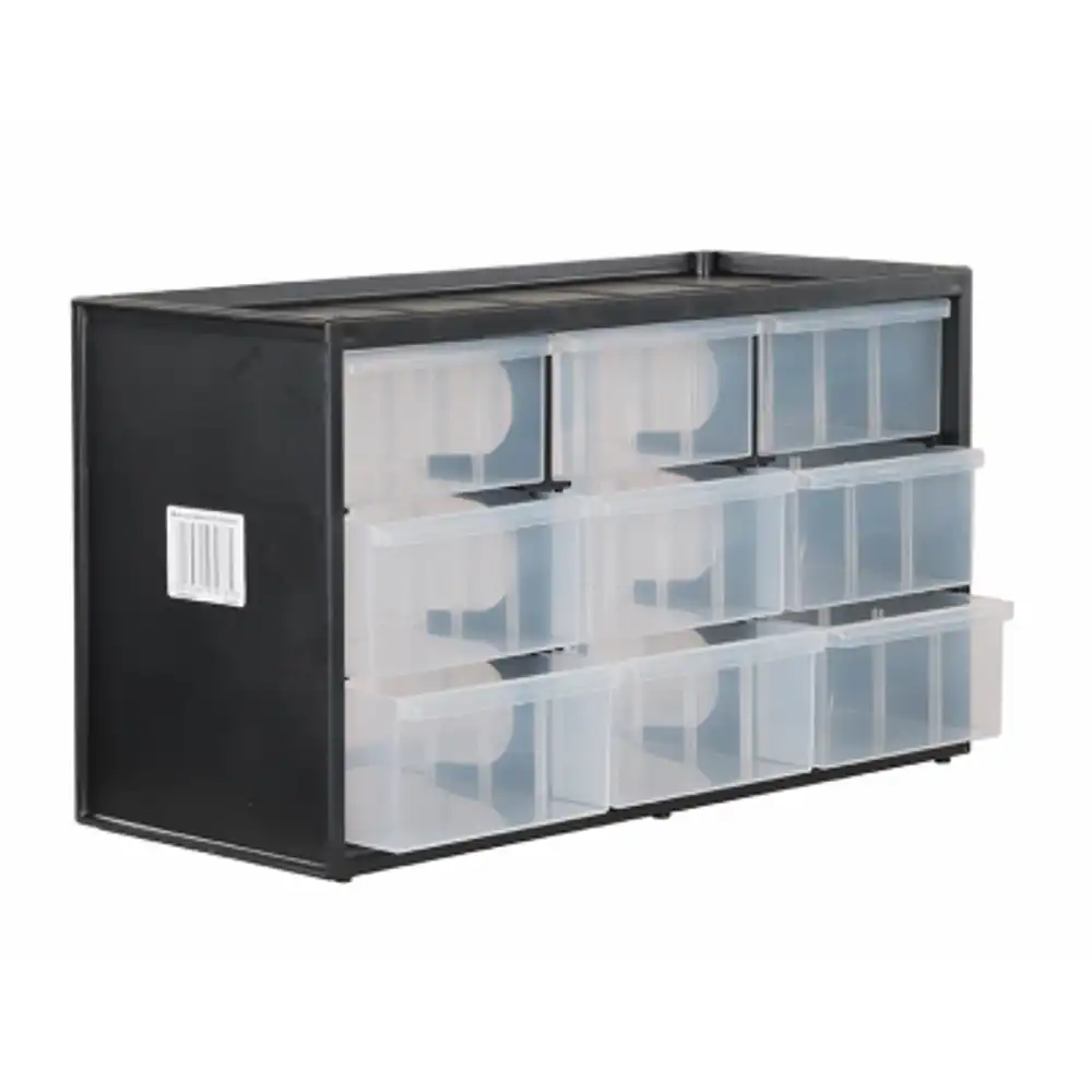 bin system, stackable, 9-drawer