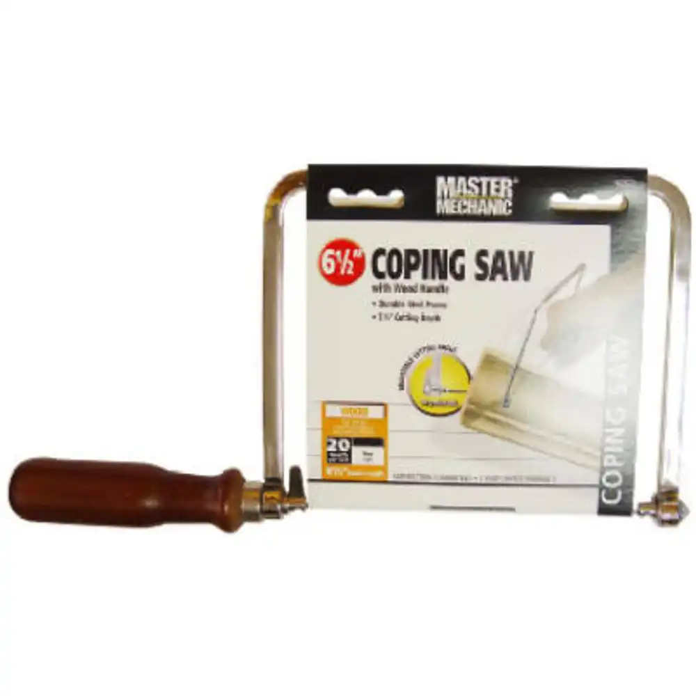 wood-handled 20-tpi coping saw, 5-1/4 in.