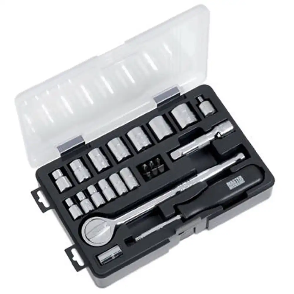 24-pc. sae socket set, 1/4 & 3/8 in. drive