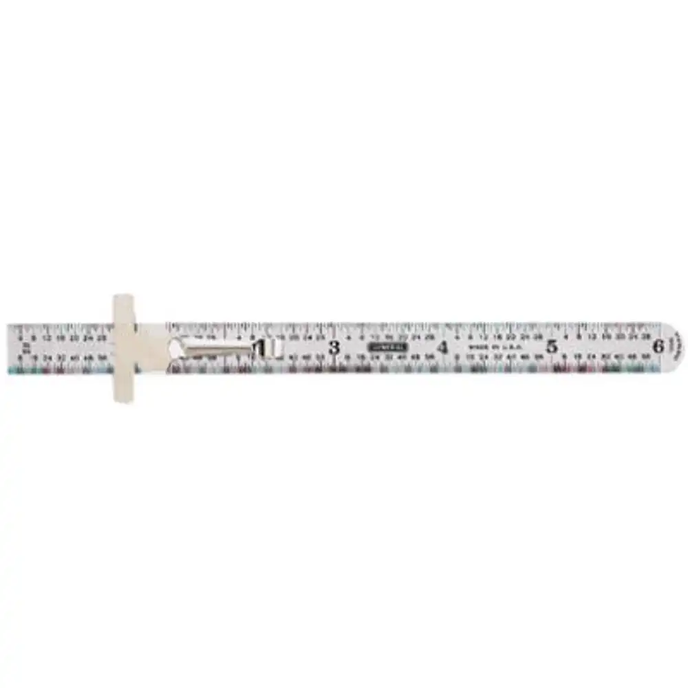 flex precision stainless steel rule. 6 in.