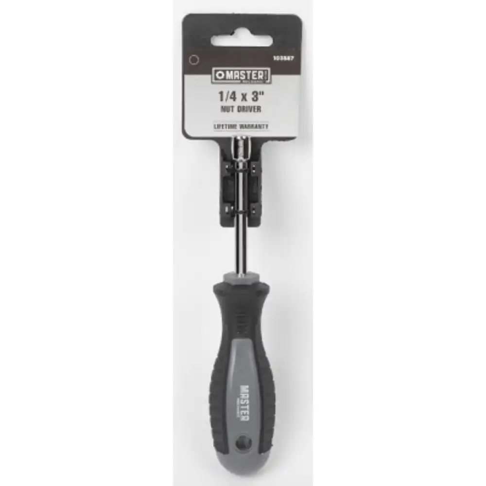round solid nut driver, 1/4 x 3-1/4 in.