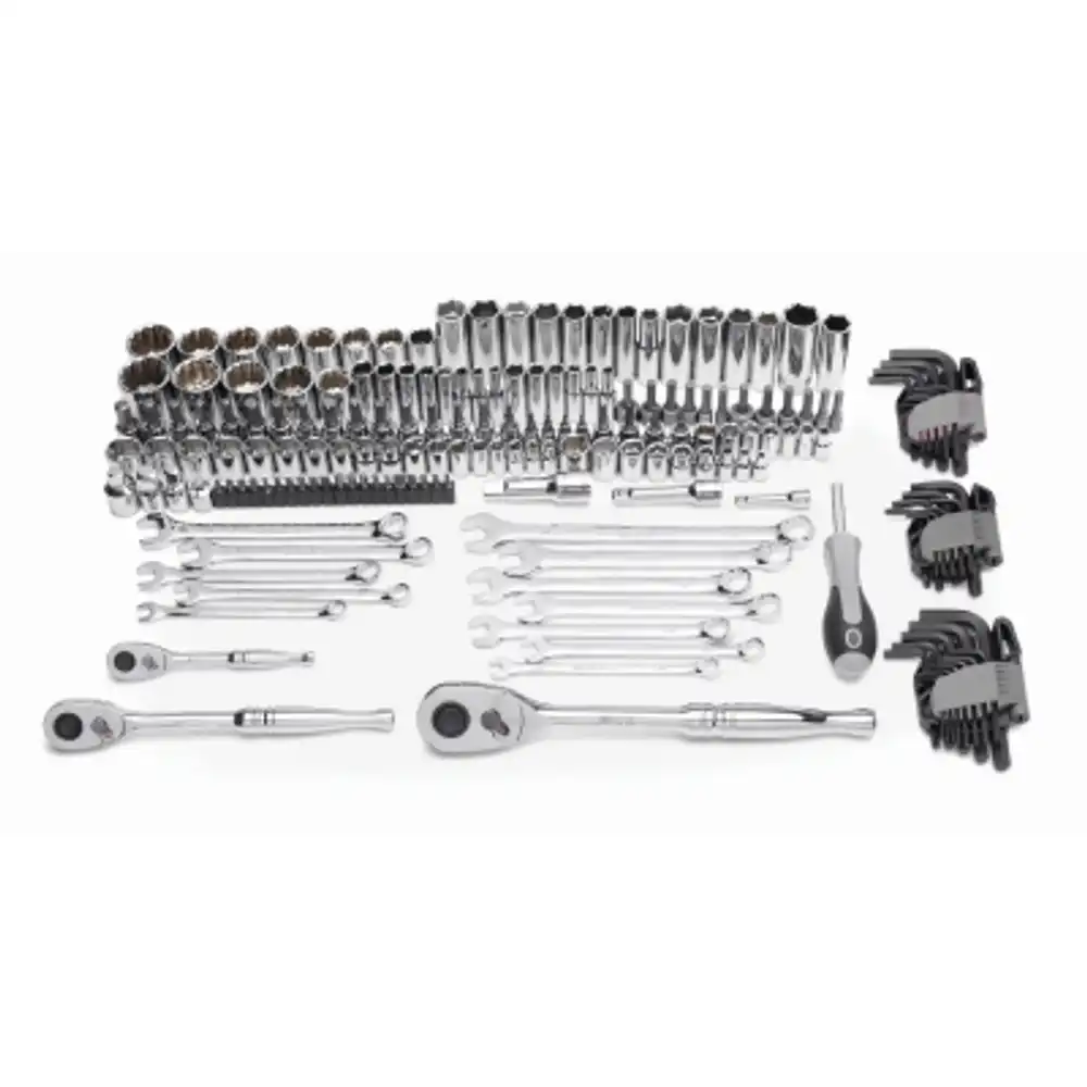 180-pc. mechanics sae/metric socket tool set & cw, 1/4, 3/8 & 1/2 in. drive
