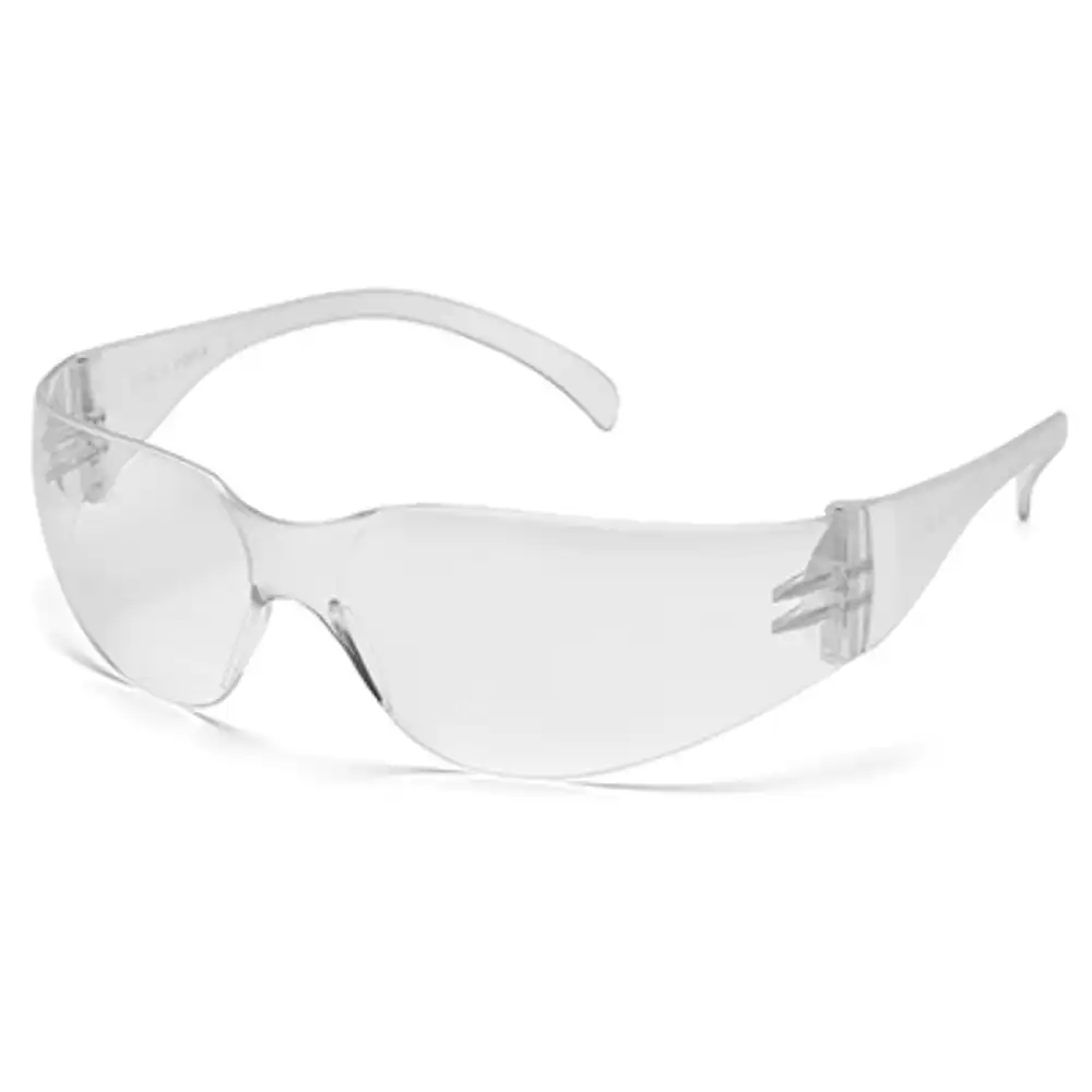 wraparound safety glasses, close-fit, clear