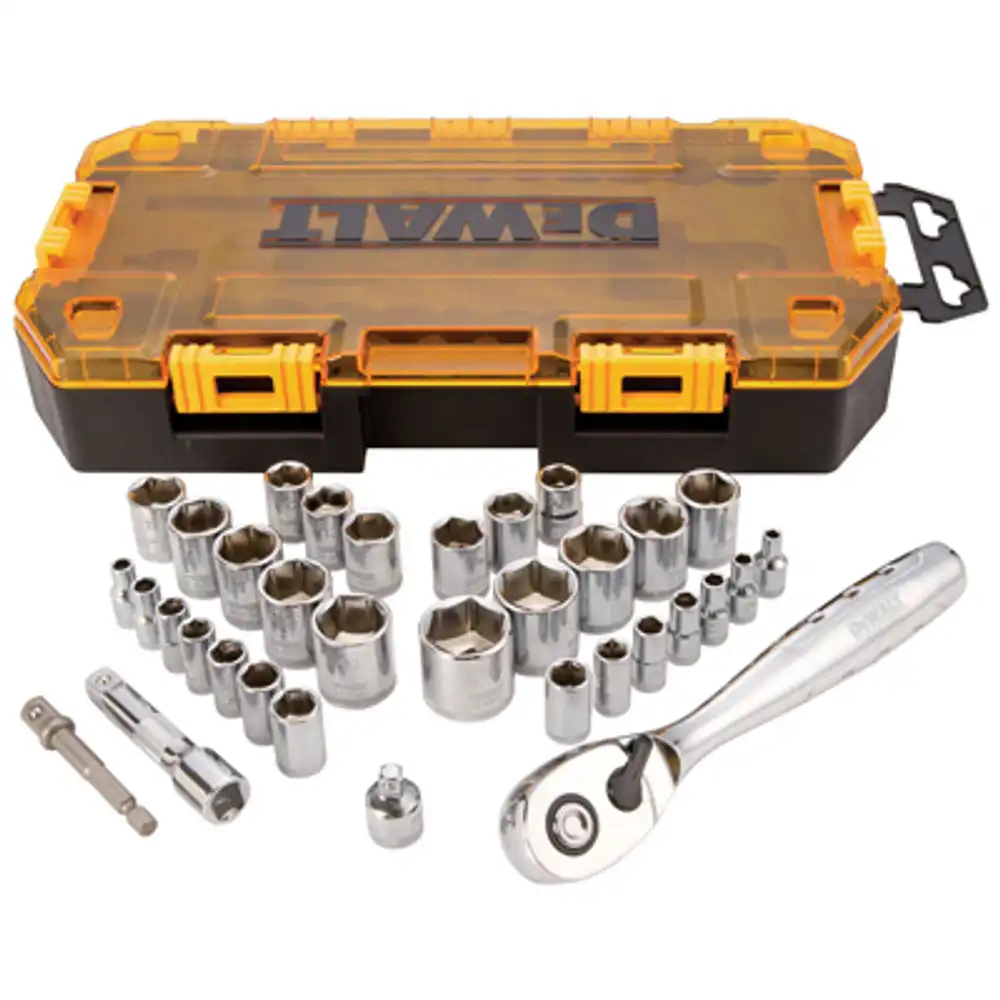 34-pc. socket set, 1/4 & 3/8 in. drive