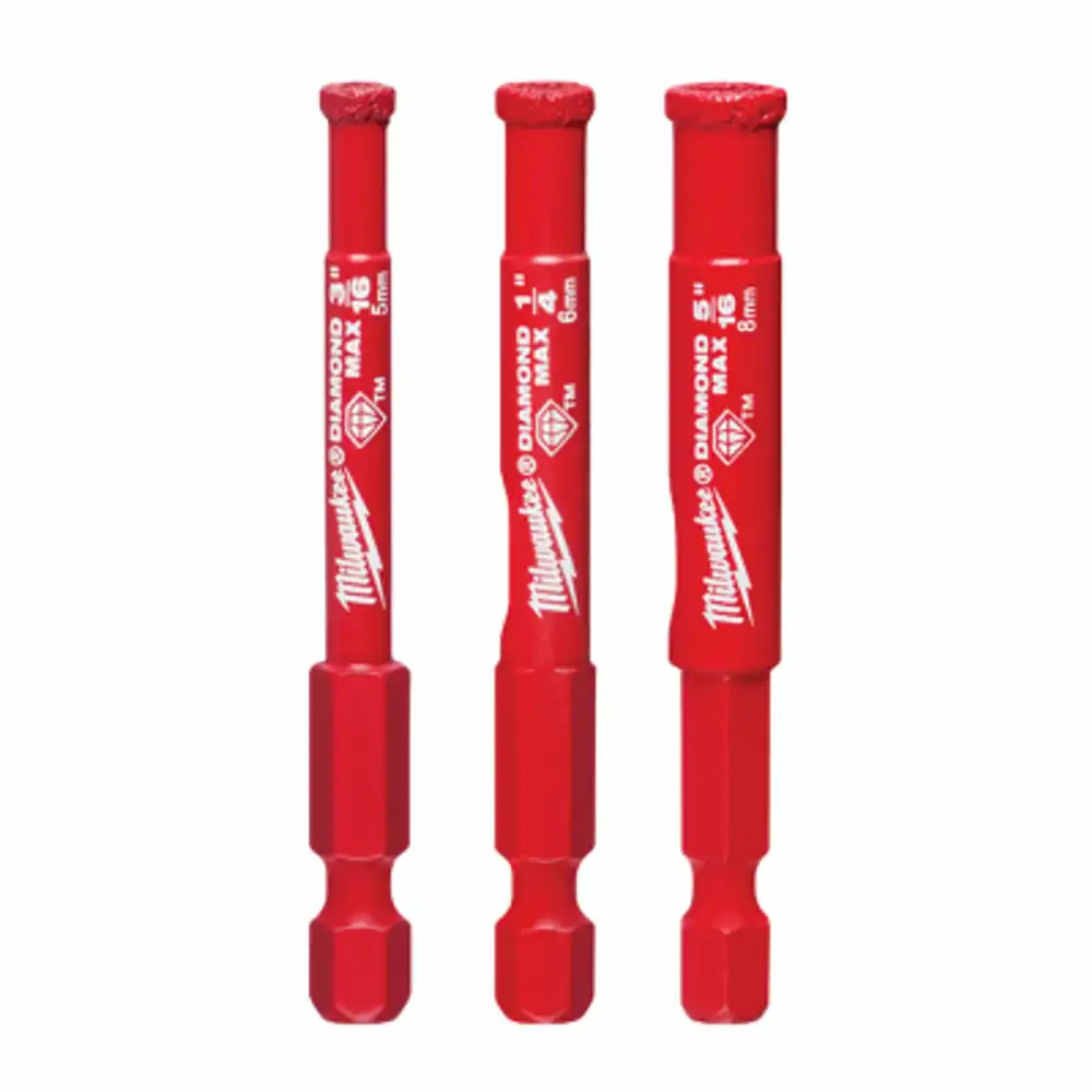 3-pc. diamond max diamond grit hole saw set