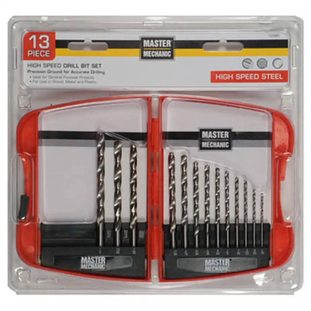 13-pc. high-speed steel drill bit set