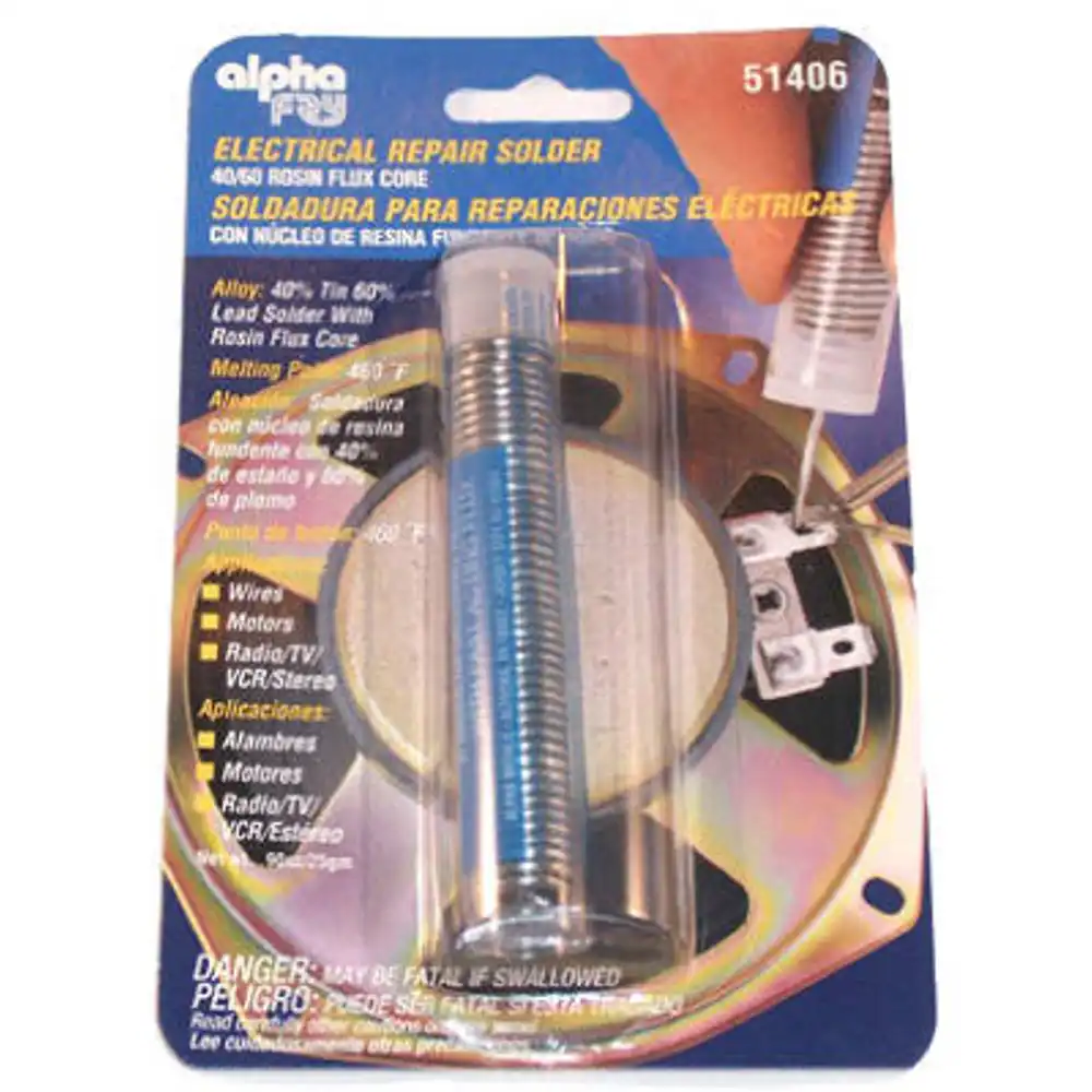leaded electrical solder spool, 0.9-oz., .062-diameter