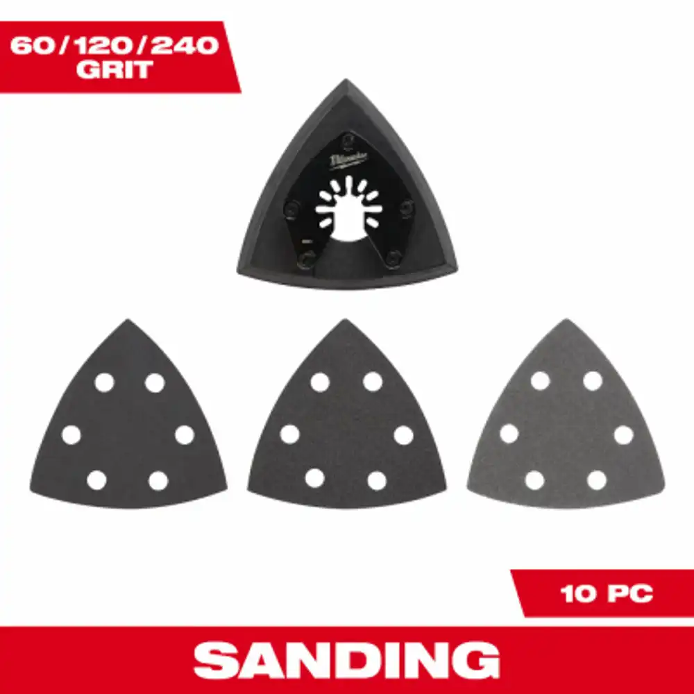open-lock oscillating multi-tool sanding pad & paper variety pack, 3-1/2 in.
