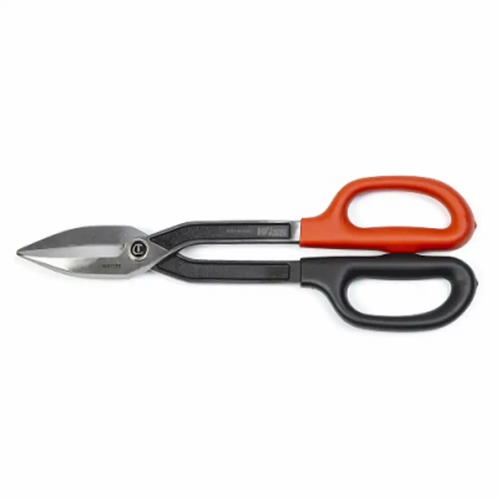 wiss straight tinner snips, drop-forged steel blades, 12 in.
