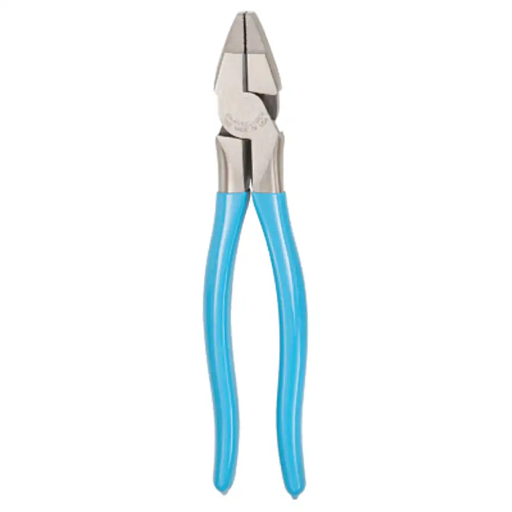 pliers, high-leverage linesman, 8 in.