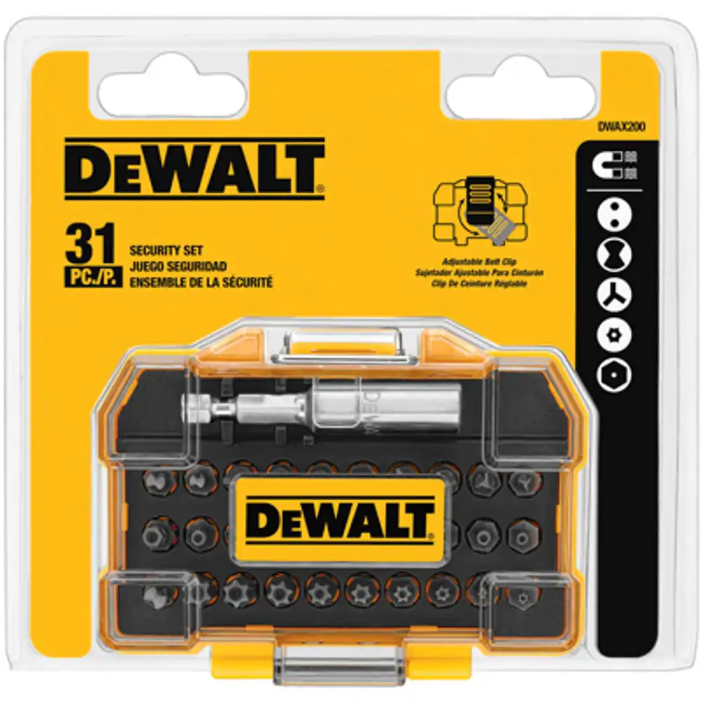 31-pc. standard security driving bit set, 1 in.