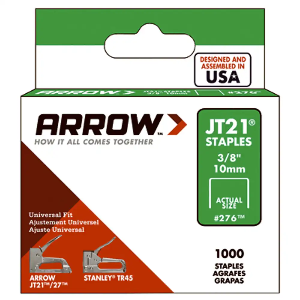 staples, jt-21, 3/8-in., 1000-pk.