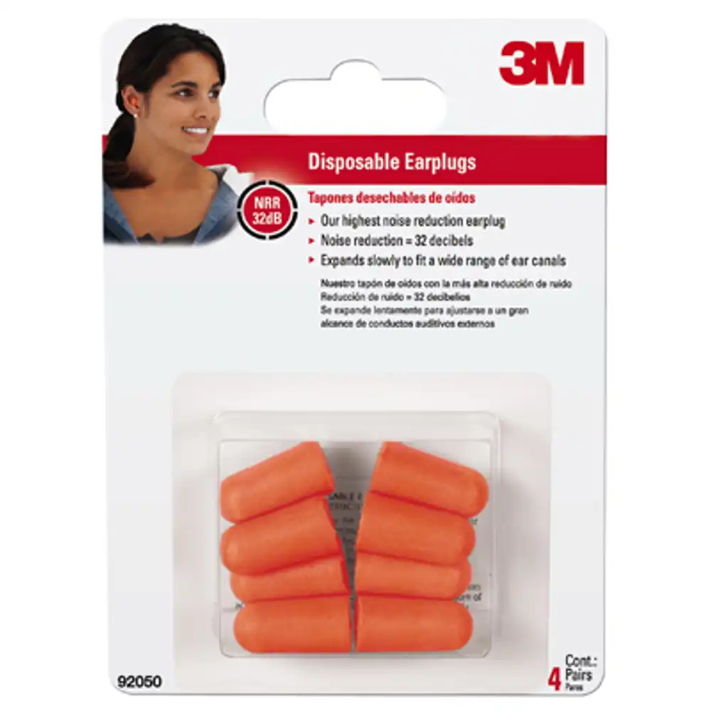 tekk protection disposable earplugs, nrr 32db, 4-pr.