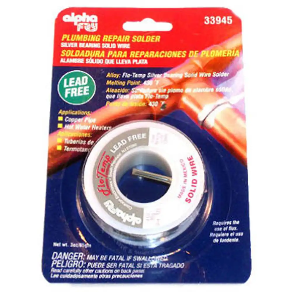 lead-free plumbing solder,3-oz., .125-diameter