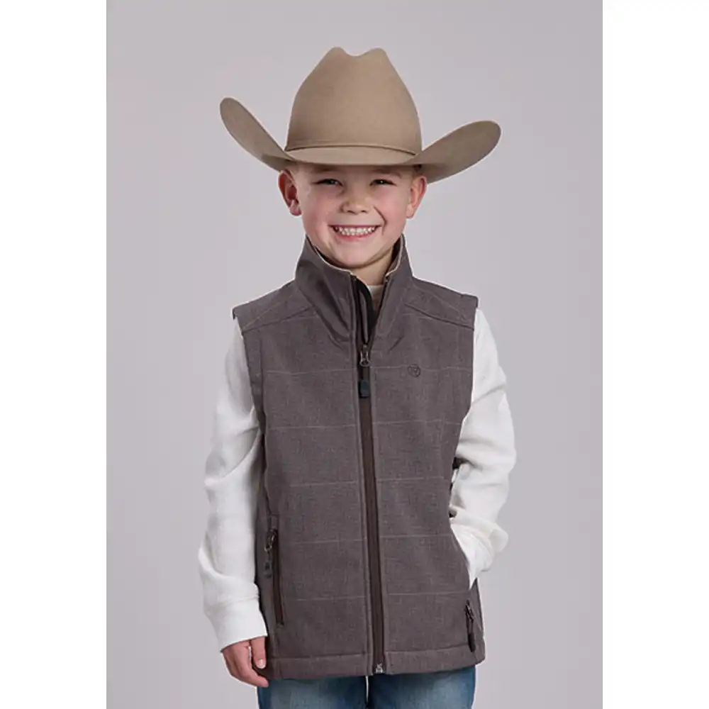 boy's vest - brown