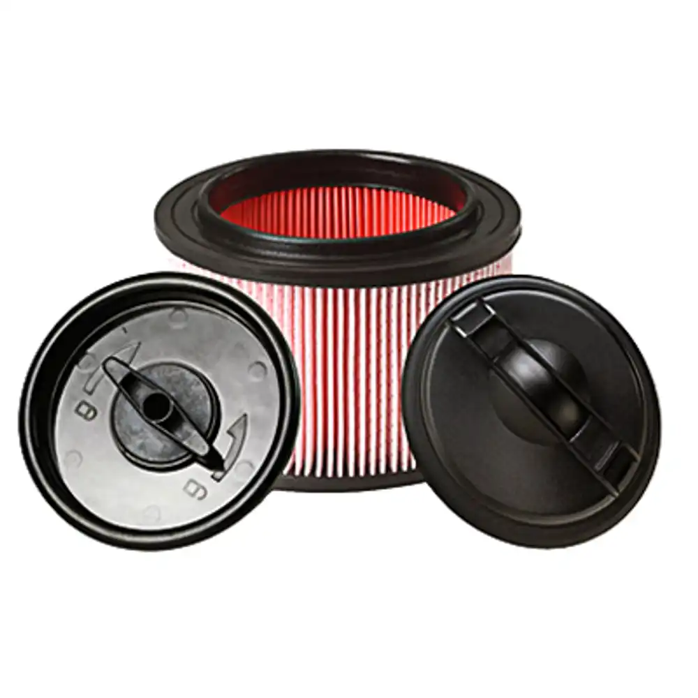 wet/dry vacuum fine dust cartridge filter and retainer