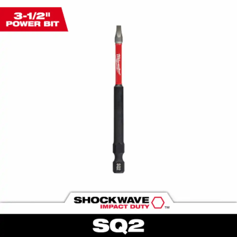 shockwave #2 square power bit, 3-1/2 in.