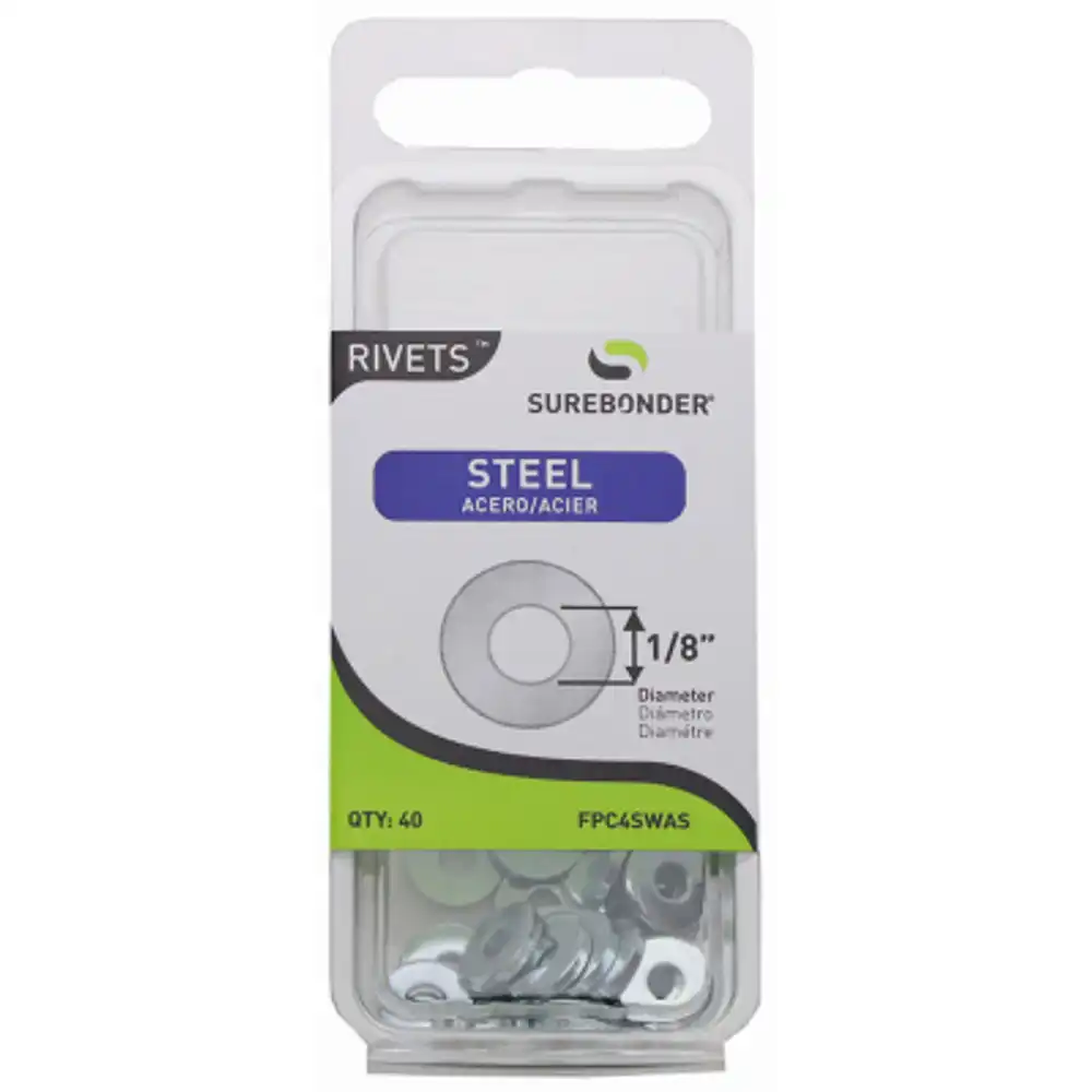 steel washers, 1/8 in. dia., 40-pk.