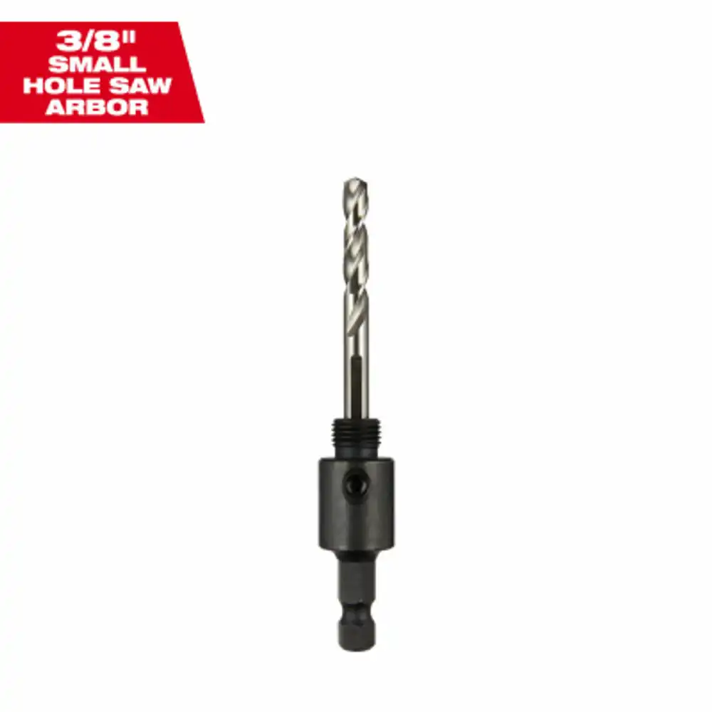 small hole saw arbor, 3/8 in.
