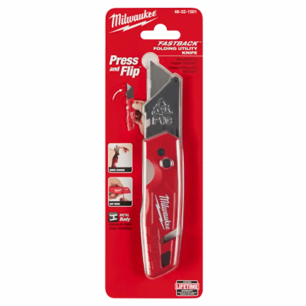 fastback folding utility knife, quick blade change