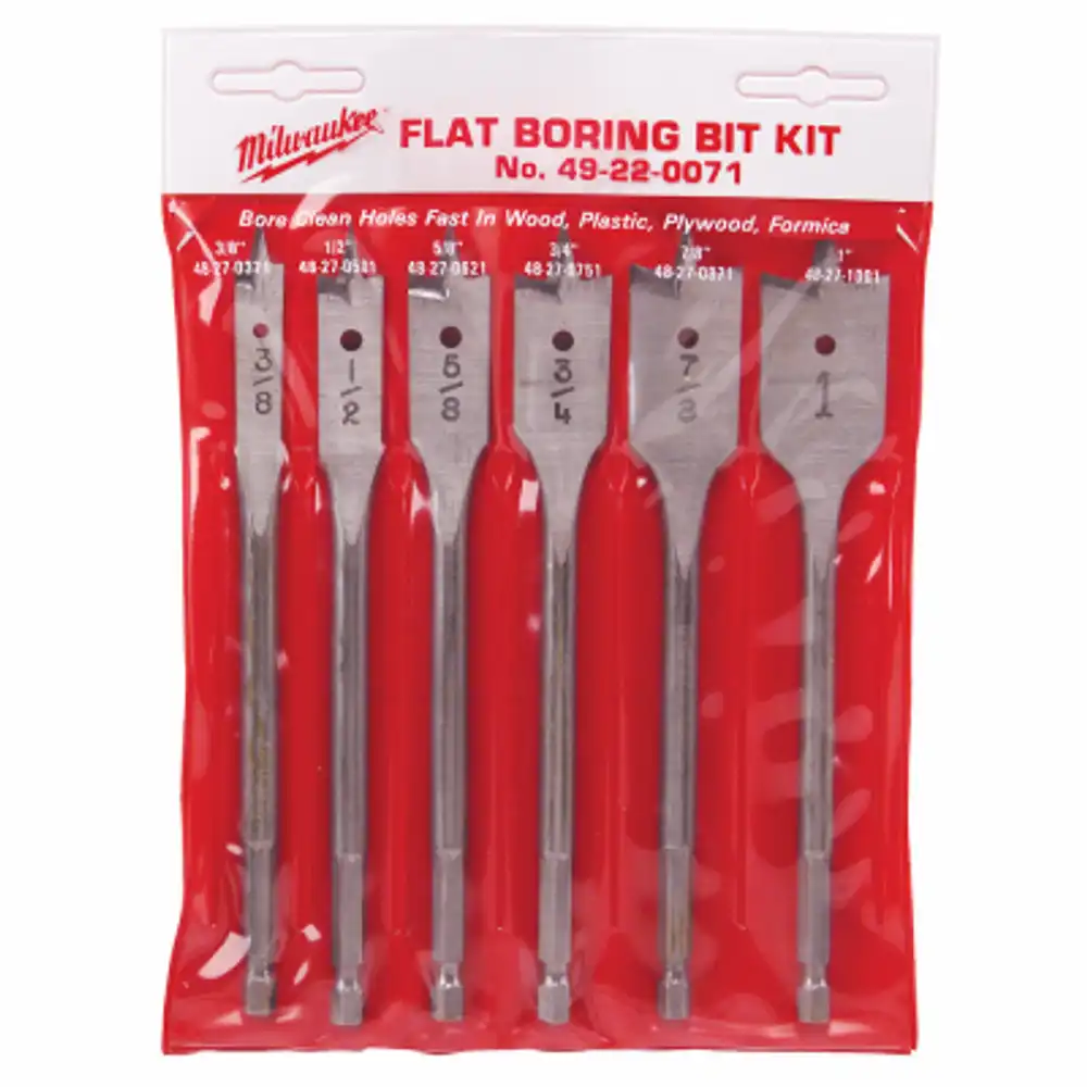 6-pc. spade drill bit kit, 6 in.
