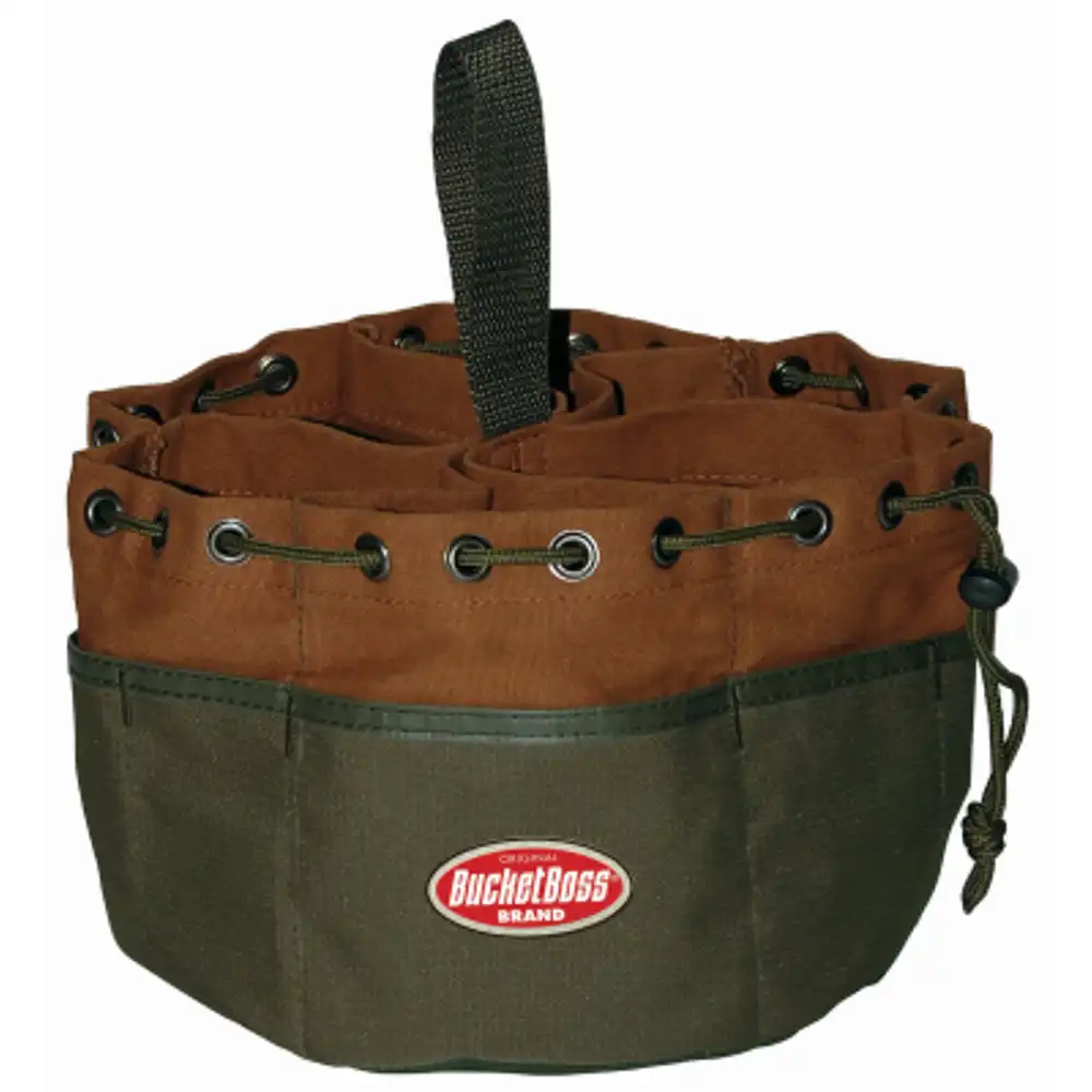 canvas parachute bucket tool bag, 19 pockets