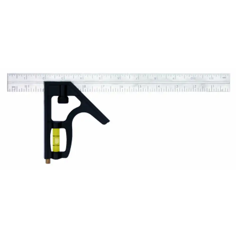 zinc combination square, 12-in.