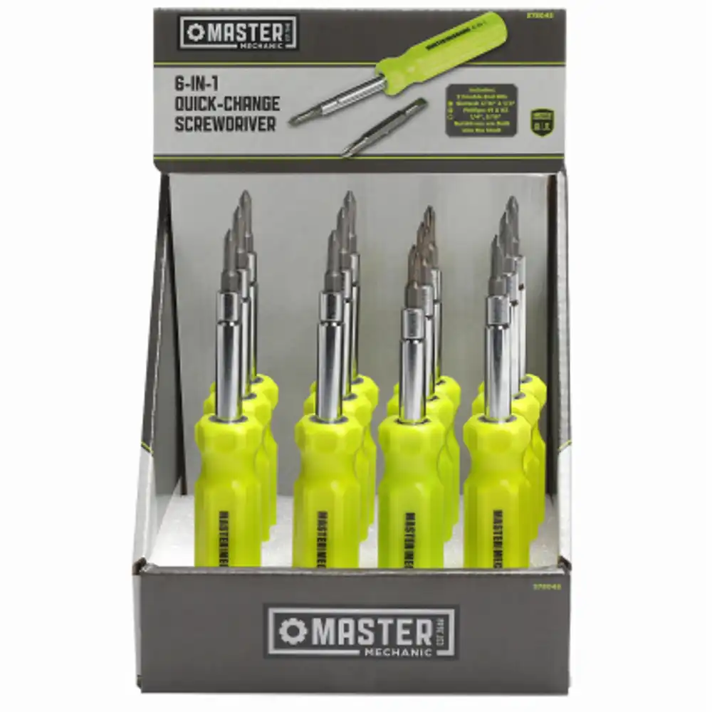 6-in-1 quick change multi-bit screwdriver