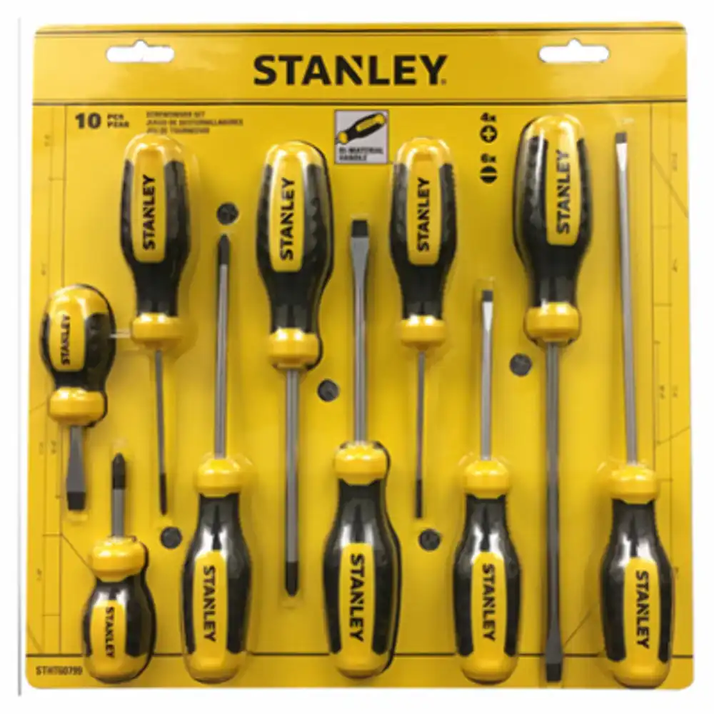 10-pc. standard fluted screwdriver set