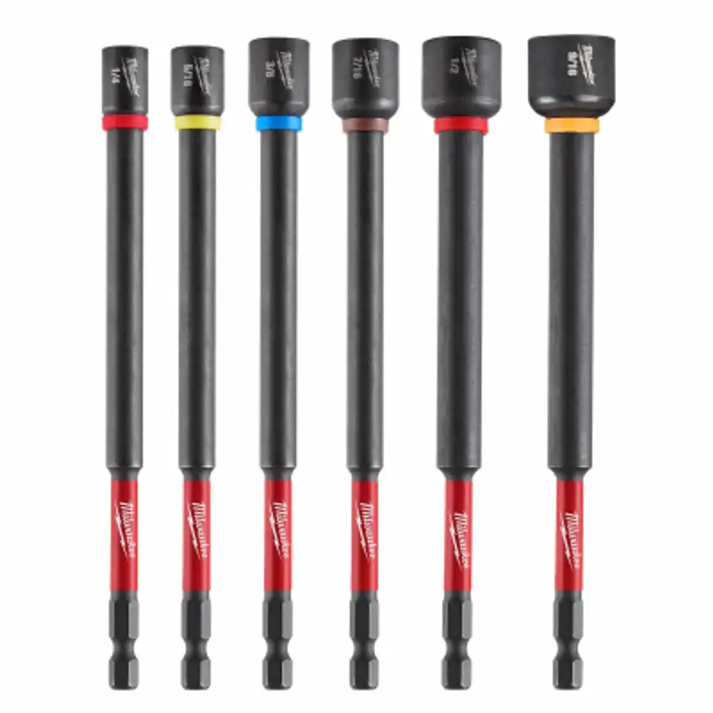 6-pc. shockwave impact duty magnetic nut driver set, 6 in.