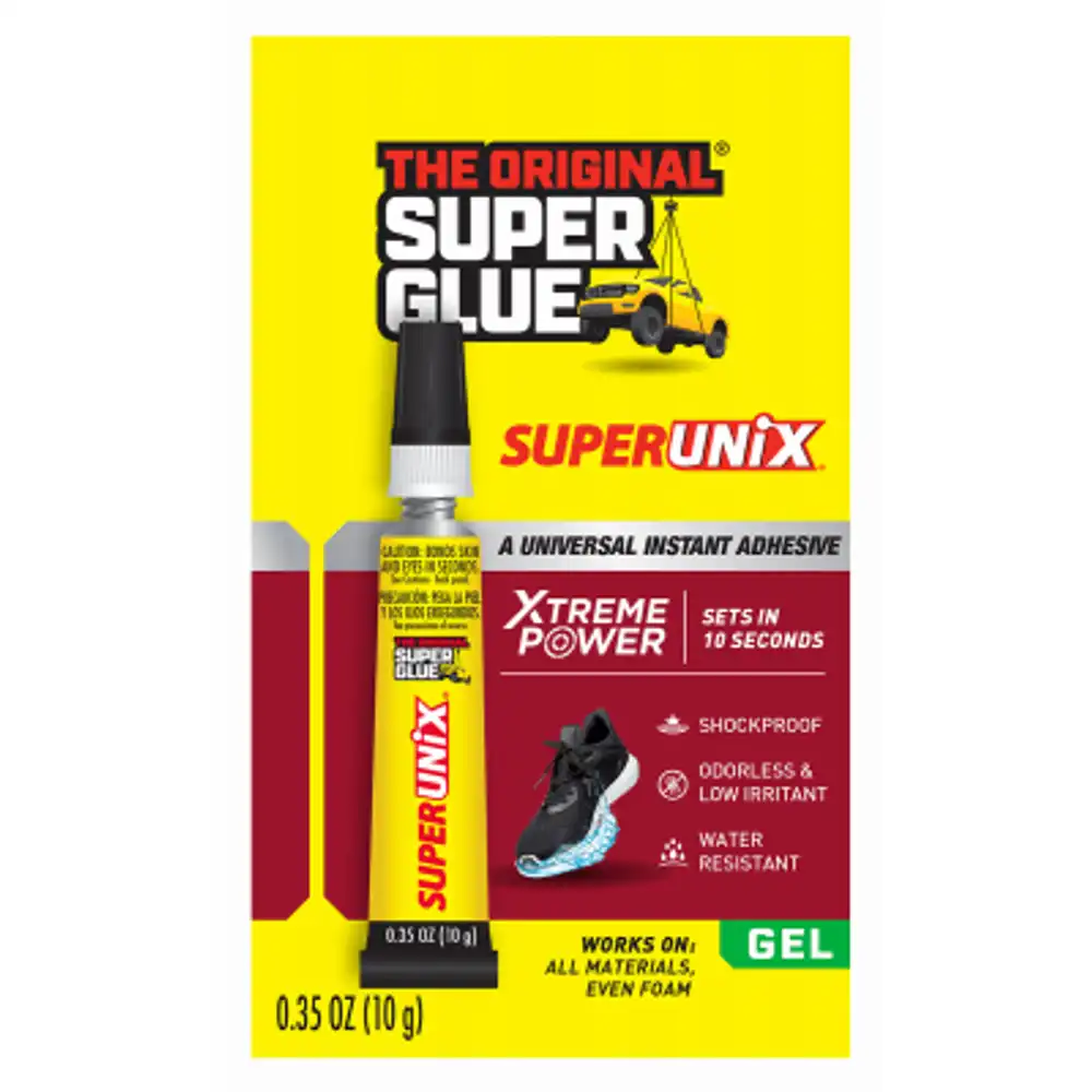 super glue superunix gel instant adhesive, 0.35 oz, 10 grams