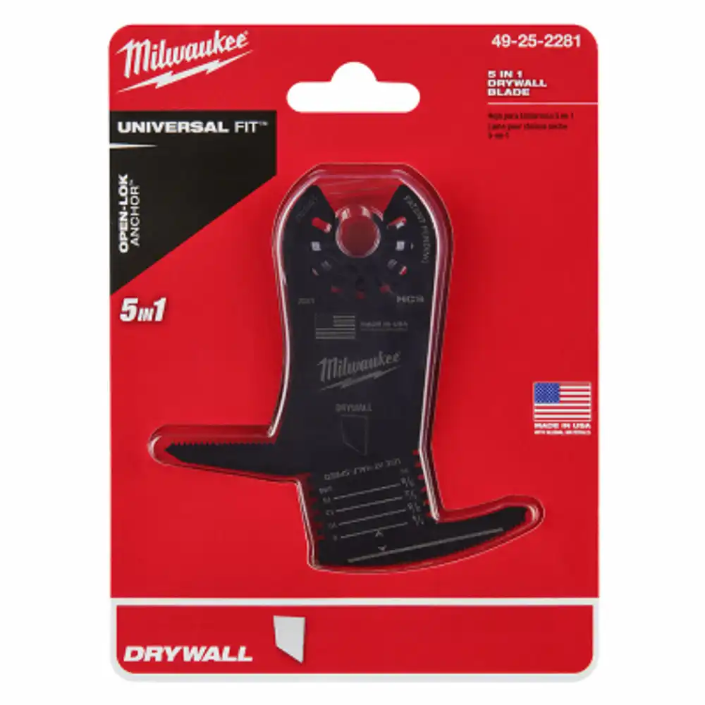 open-lock oscillating multi-tool 5-in-1 drywall blade