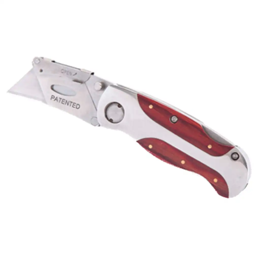 utility knife with hardwood handle