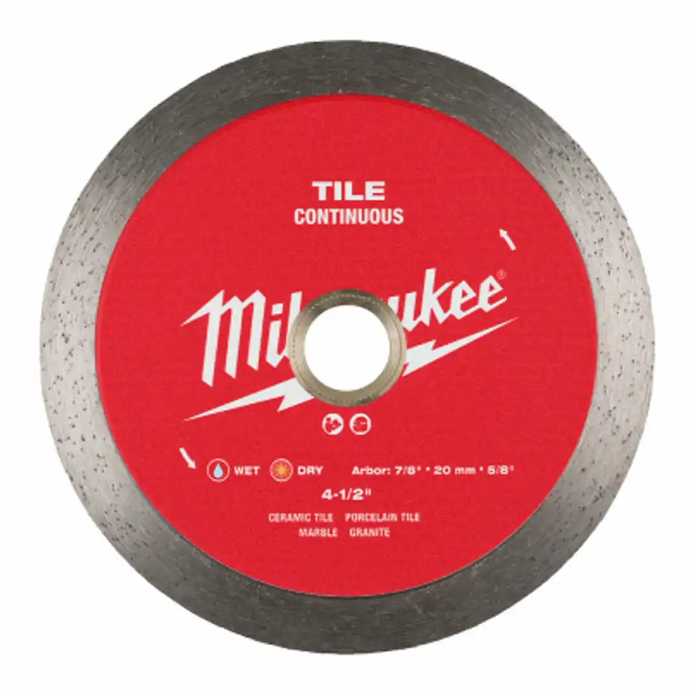 tile cutting diamond grinder blade, continuous rim, 4-1/2 in.