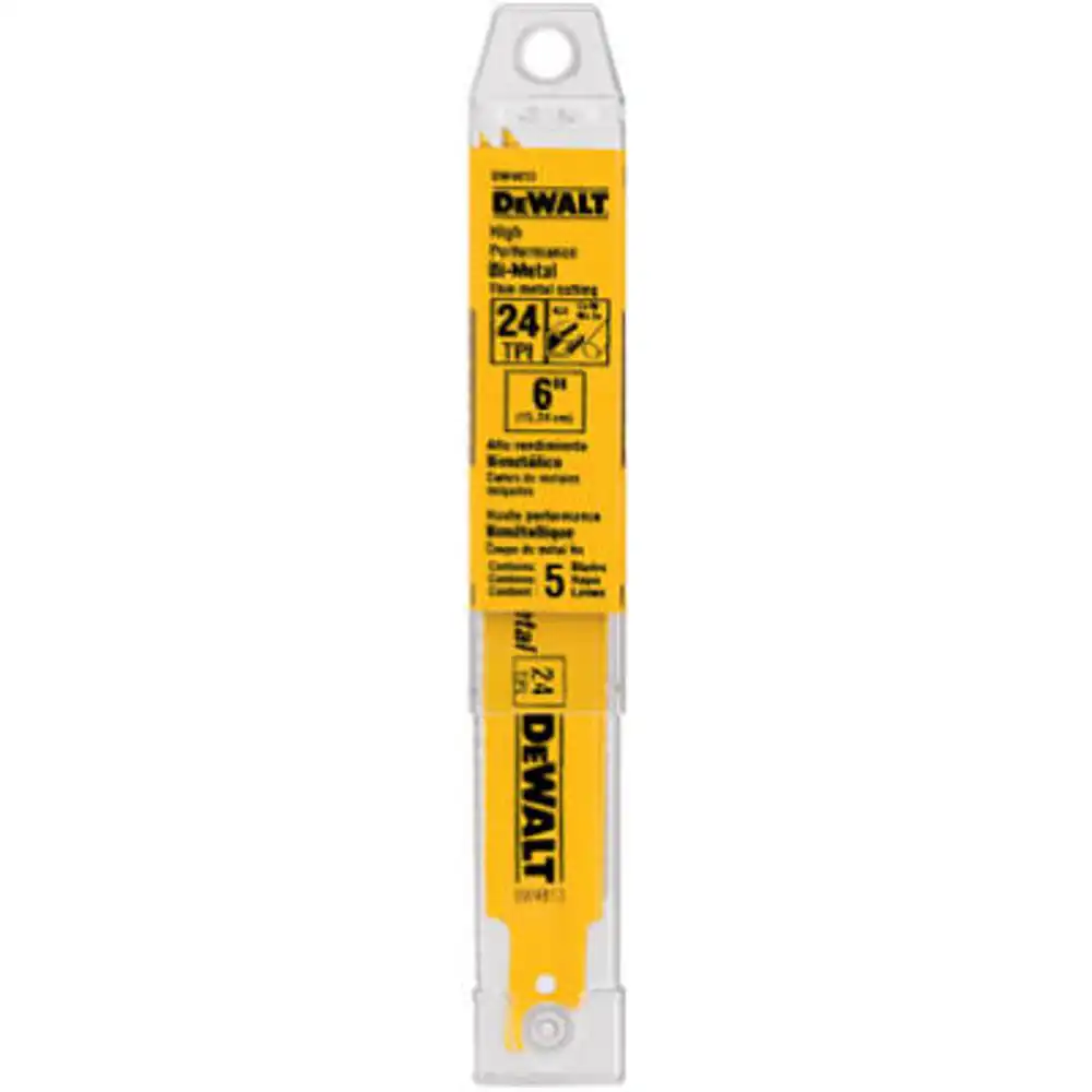 bi-metal reciprocating saw blade, 6 in., 24-tpi, 5-pk.